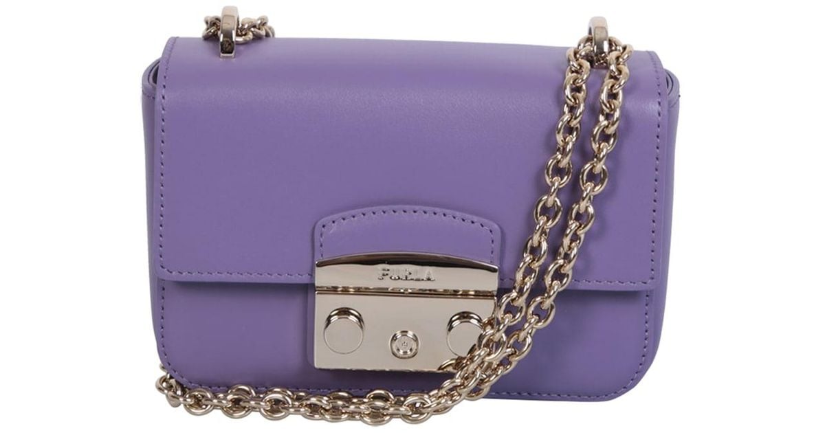 Furla Metropolis Mini Purple Crossbody Bag By Lyst