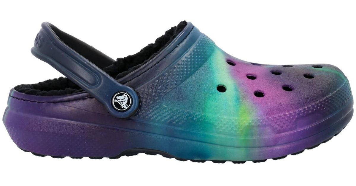 Crocs™ Synthetic Classic Lined Tie Dye Clog in Blue | Lyst