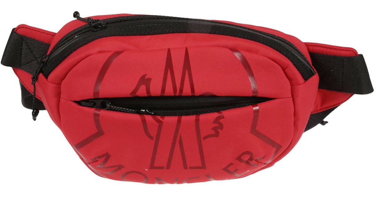Moncler Cut Belt Bag in Red for Men | Lyst
