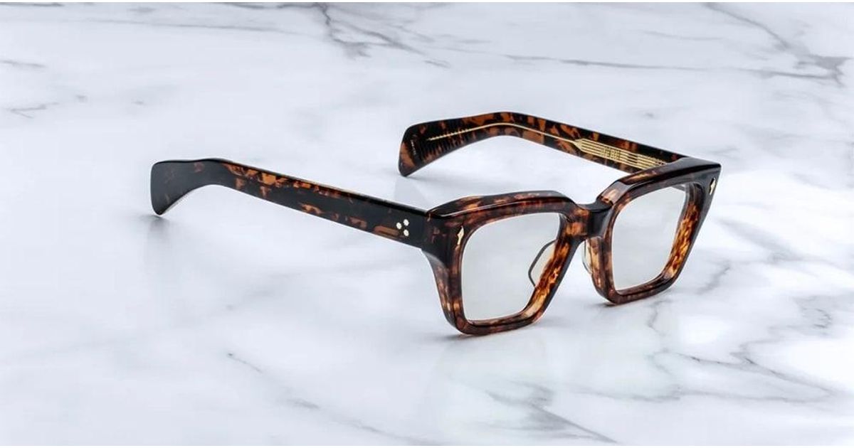 Jacques Marie Mage Ichikawa Argyle Glasses in Black Lyst