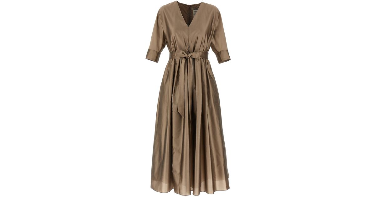 【送料&関税込】'S Max Mara Viola Dress S Max Mara Viola Midi Dress | Brown | FARFETCH