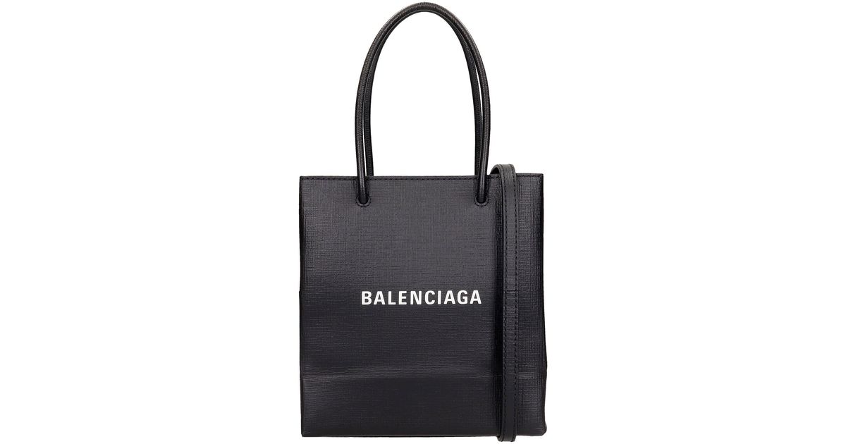 balenciaga black leather tote