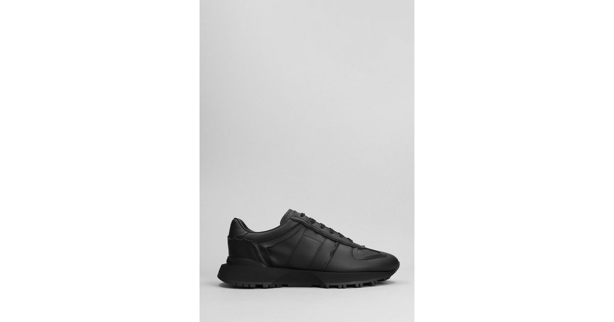 Maison Margiela Sneakers In Black Leather for Men | Lyst