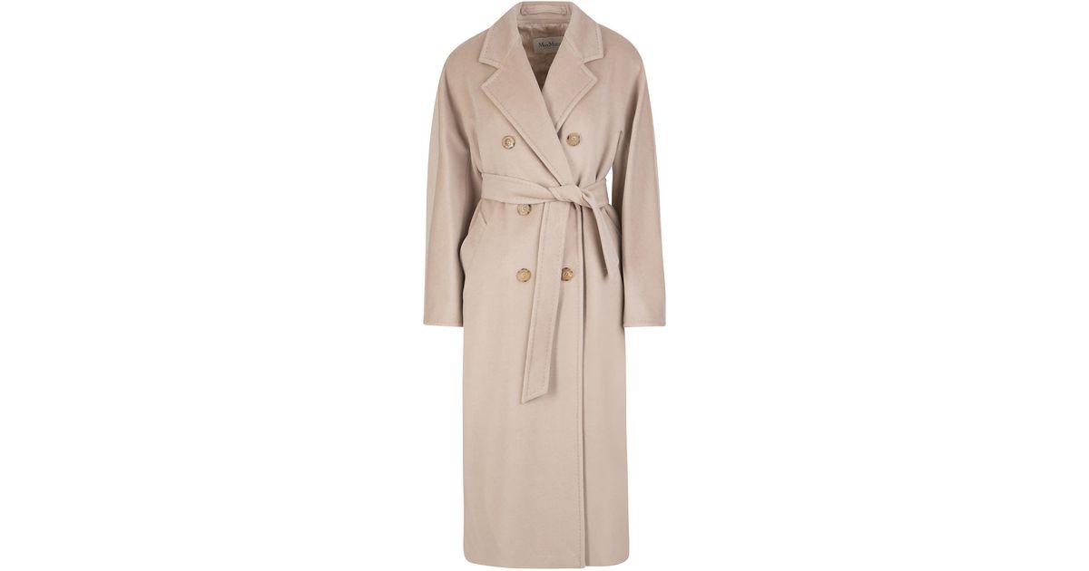 Max Mara Wool Sand Madame 101801 Icon Coat in Natural | Lyst