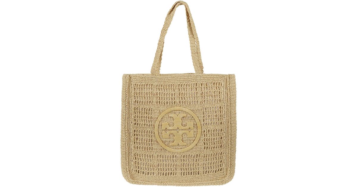 Tory Burch Ella Hand-crocheted Tote in Natural | Lyst