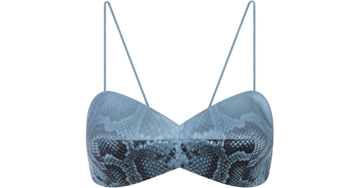 Ermanno Scervino Bra With Python Print in Blue | Lyst