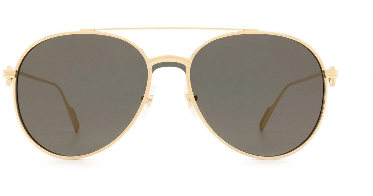 Cartier Cartier Ct0273s Sunglasses in Gold (Metallic) - Lyst
