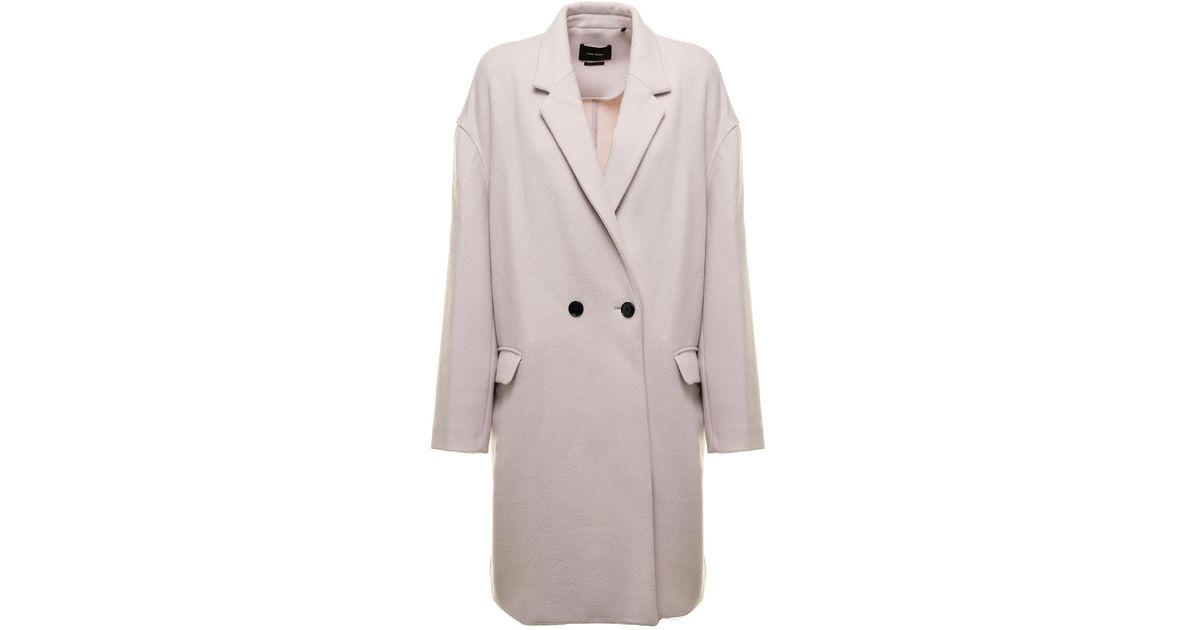 Womens Coats Isabel Marant Coats Isabel Marant enarryli Wool And Cashmere Coat in Pink Natural 