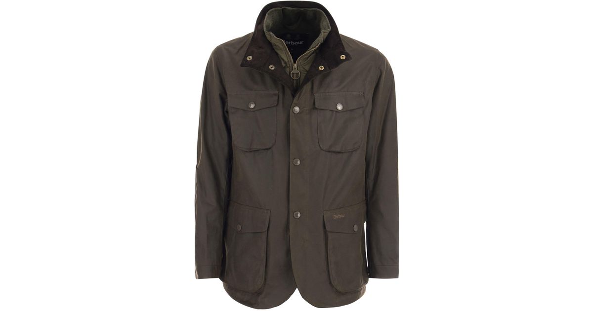 Barbour Ogston - Waxed Cotton Jacket in Black for Men | Lyst