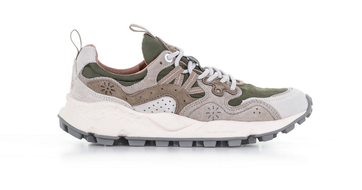 Flower Mountain Yamano Sneaker In Leather And Suede in White Lyst