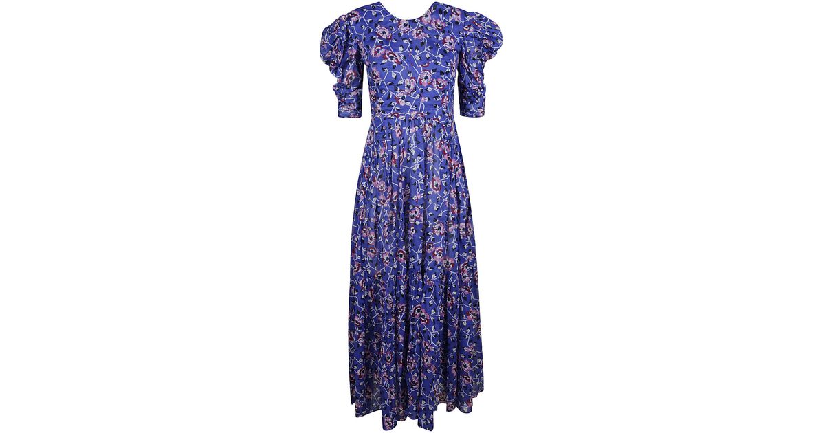 Isabel Marant Cotton Sichelle Dress in Electric Blue (Blue) - Lyst