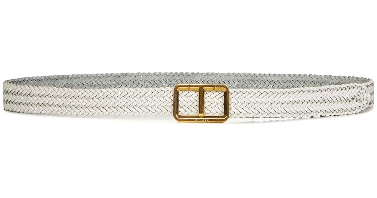 Tom Ford Scored T Belt Belt in White for Men | Lyst