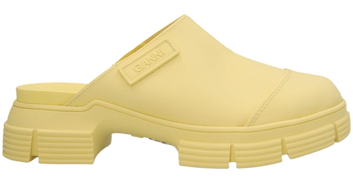 Ganni Rubber Clogs in Yellow Lyst