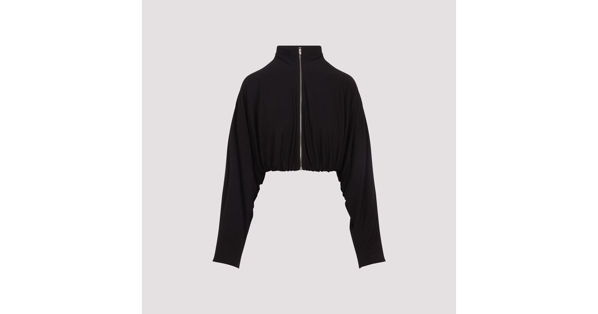 Alaïa Draped Jacket in Black | Lyst