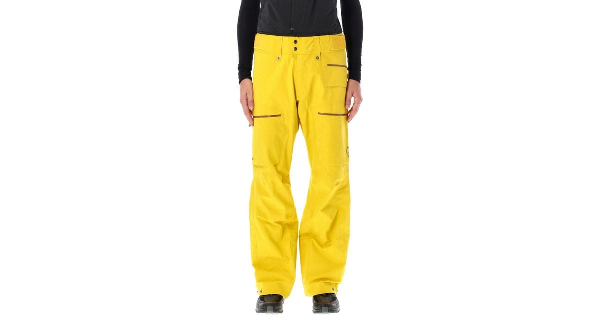 NORRØNA Lofoten Gore-tex Ski Pants in Yellow for Men | Lyst UK