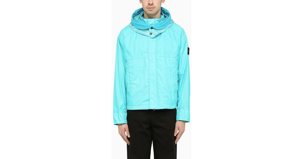Stone Island Light Turquoise Jacket in Blue for Men | Lyst