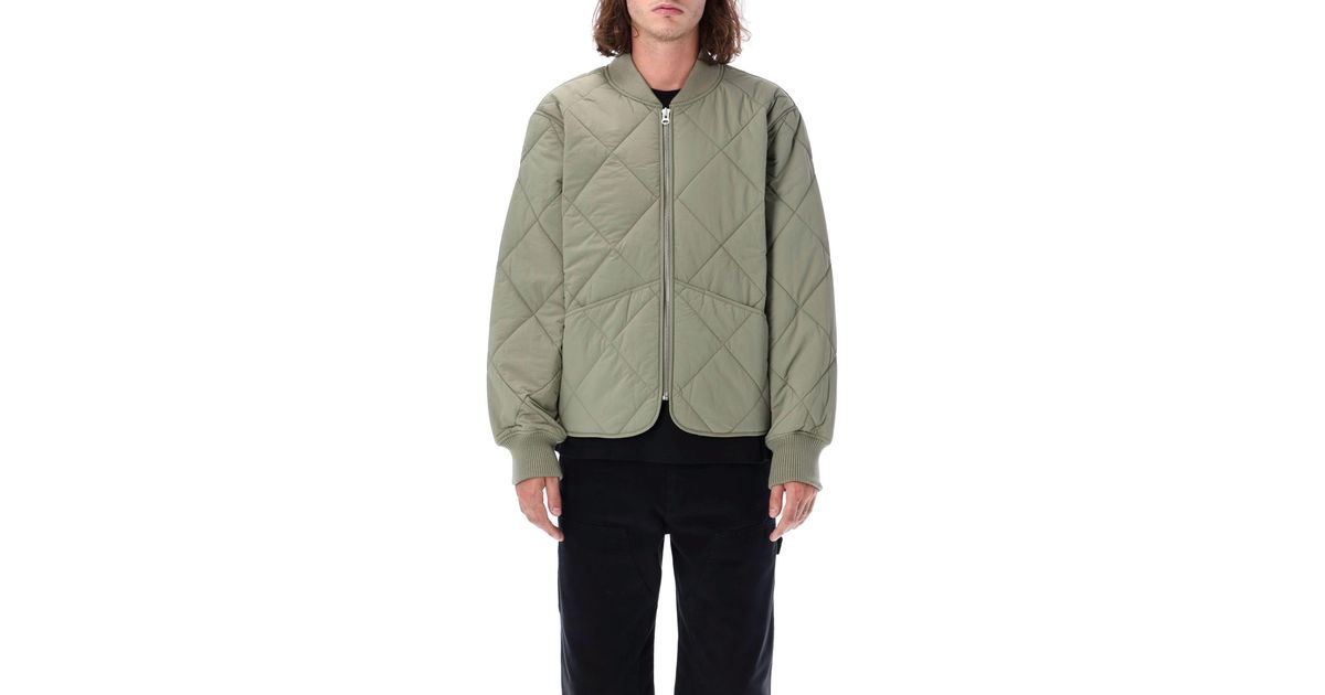 Stussy Dice Quilted Liner Jacket in Green for Men | Lyst