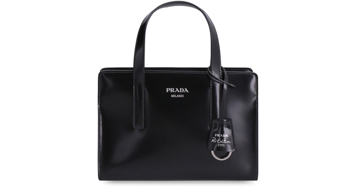 Prada Mini Re-Edition 1995 Brushed Leather Tote Bag - Farfetch