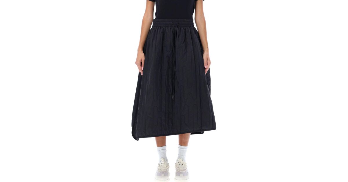 Y-3 Quilted Drawstring Midi Skirt - Farfetch