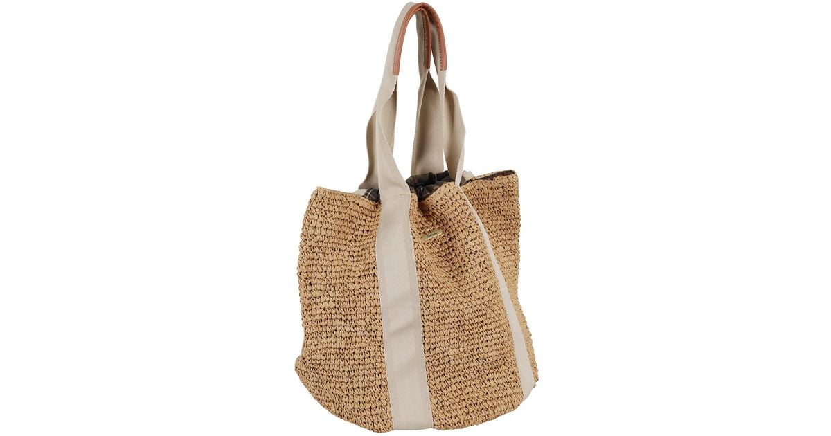 関税込◆Barbour Lily ビーチトートバッグ Barbour Lily Beach Tote in Natural | Lyst
