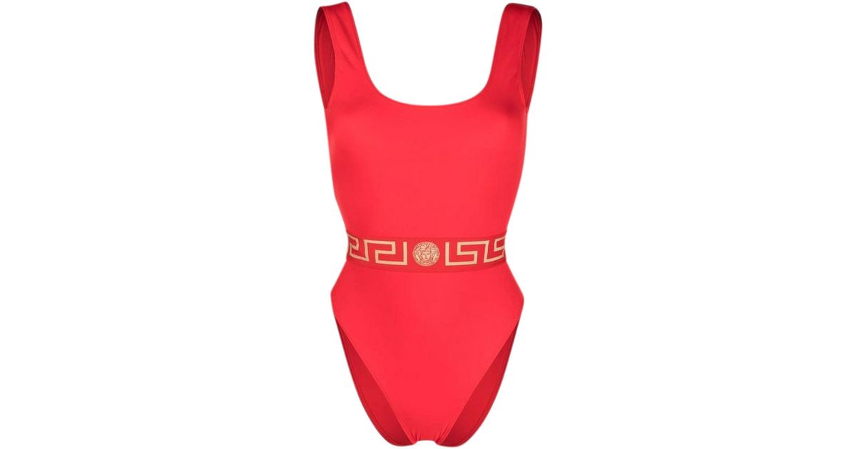 Versace Swim Onepiece Lycra Vita Recycled in Red Lyst UK