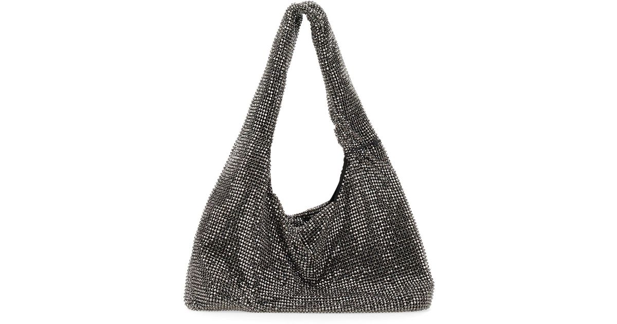 Kara Mini Tote Bag With Crystals in Black | Lyst UK