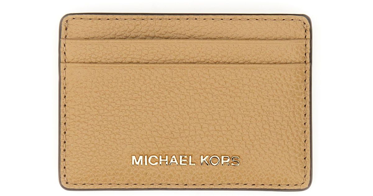 MICHAEL Michael Kors Jet Set Card Holder in Natural Lyst