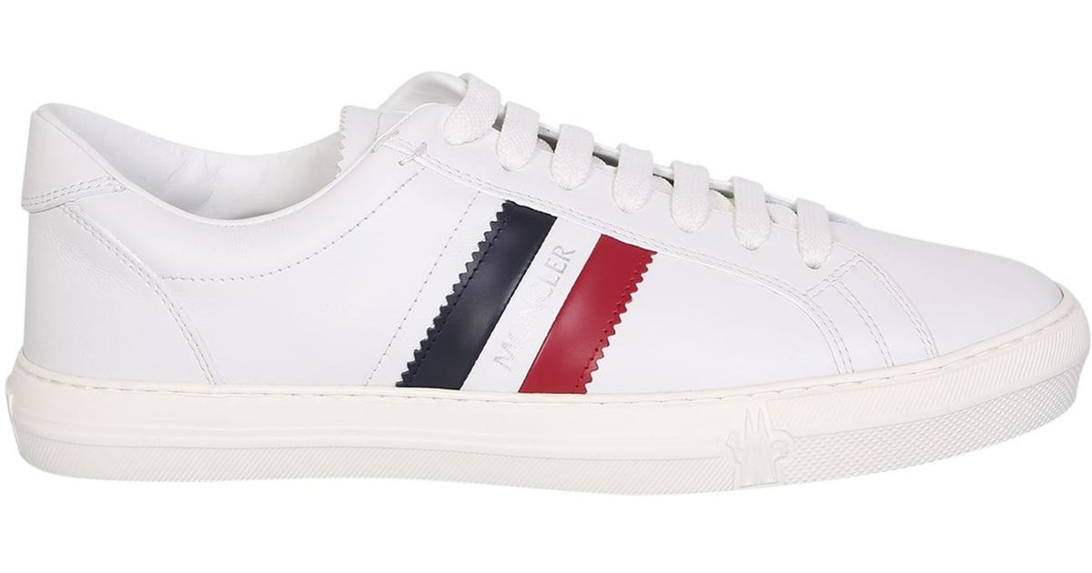 Moncler Leather Classic And Essential: New Monaco Sneakers in White for ...