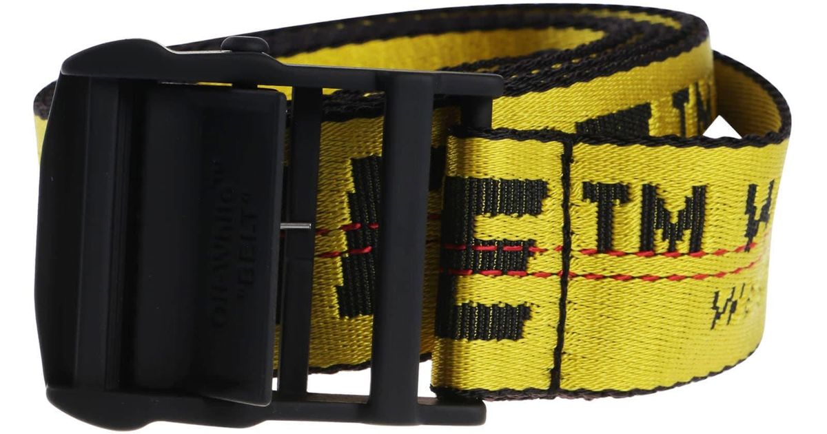 Mens Belts Off-White c/o Virgil Abloh Belts for Men Save 48% Off-White c/o Virgil Abloh Synthetic Classic Insutrial Belt in Yellow Black Black 