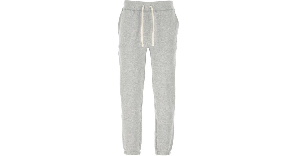 Ralph Lauren Logo Fleece Sweatpants in Gray for Men | Lyst
