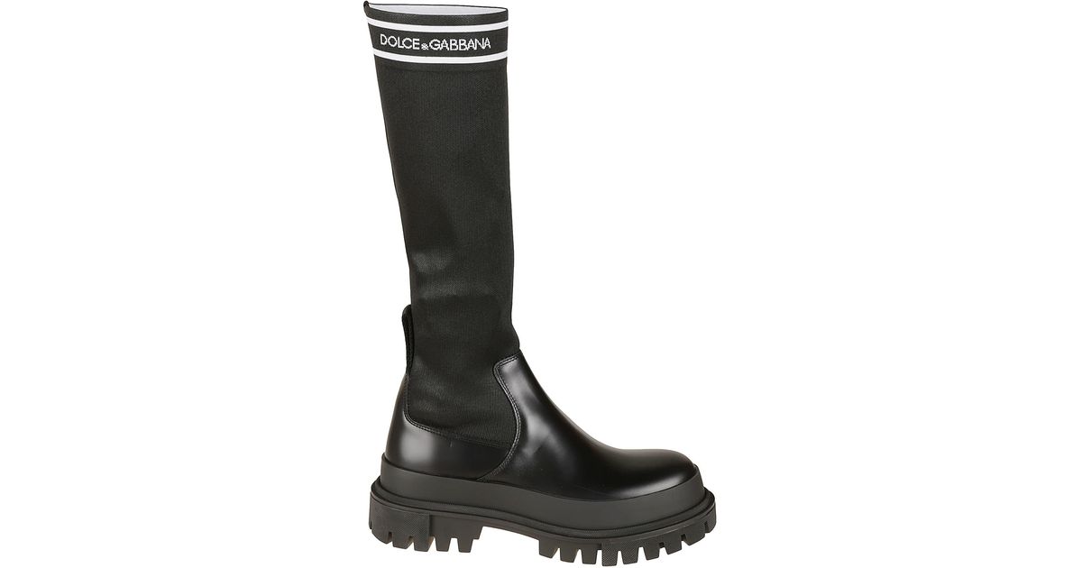 dolce and gabbana platform sock boots