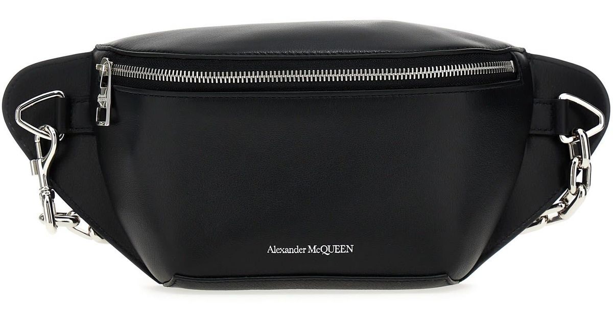 Alexander McQueen Biker Fanny Pack Crossbody Bags in Black for Men Lyst