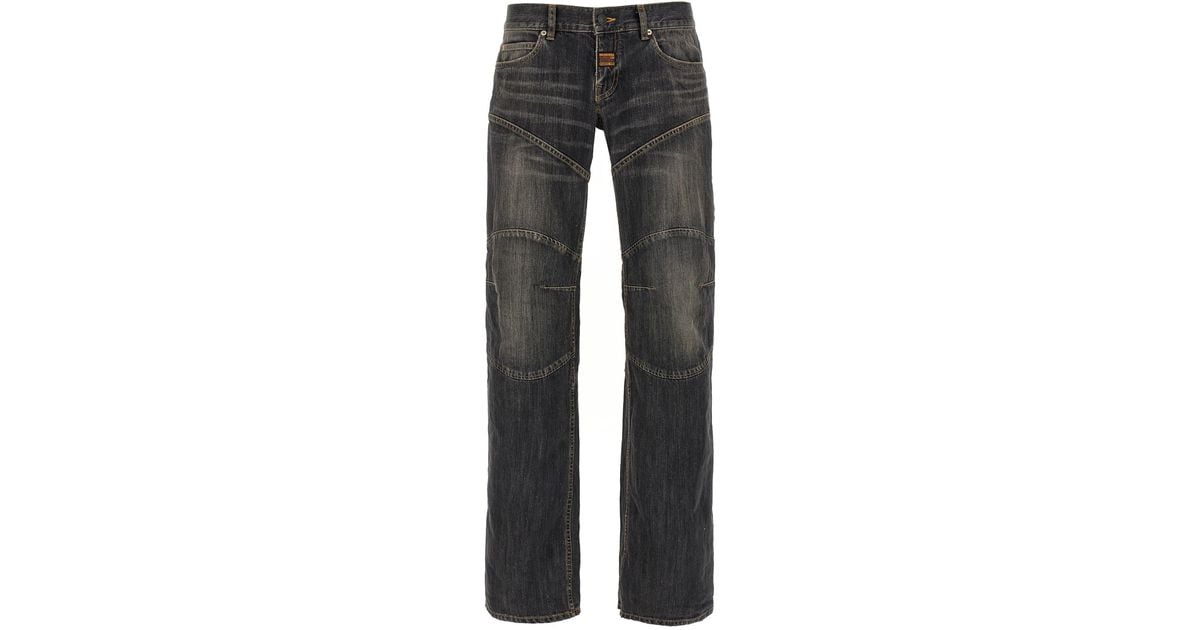 Balenciaga Relief Stitching Jeans in Gray for Men | Lyst