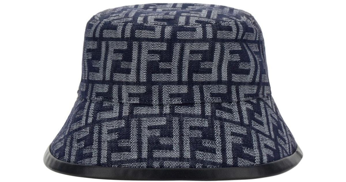Fendi Bucket Hat in Blue for Men Lyst