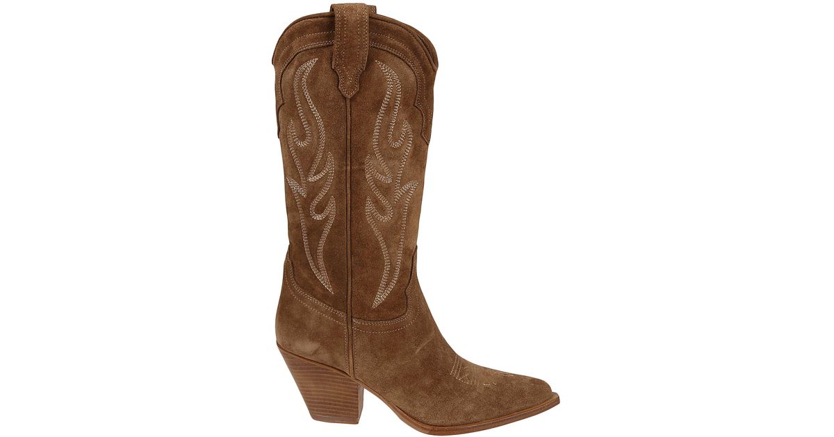 Sonora Boots Santa Fe `s Cowboy Boots in Brown Lyst