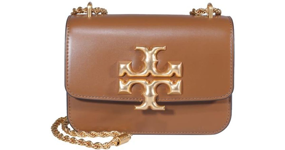 Tory Burch Leather Eleanor Small Crossbody Bag in Brown | Lyst
