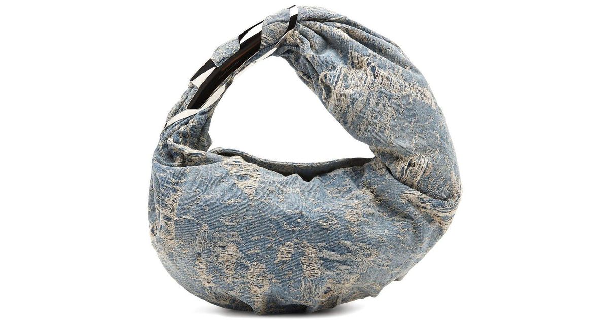 ショルダーバッグ・ポシェット Diesel Denim Grab-D Hobo Shopping Bag Women's Grab-D S-Hobo bag in bouclé denim | Blue | Diesel