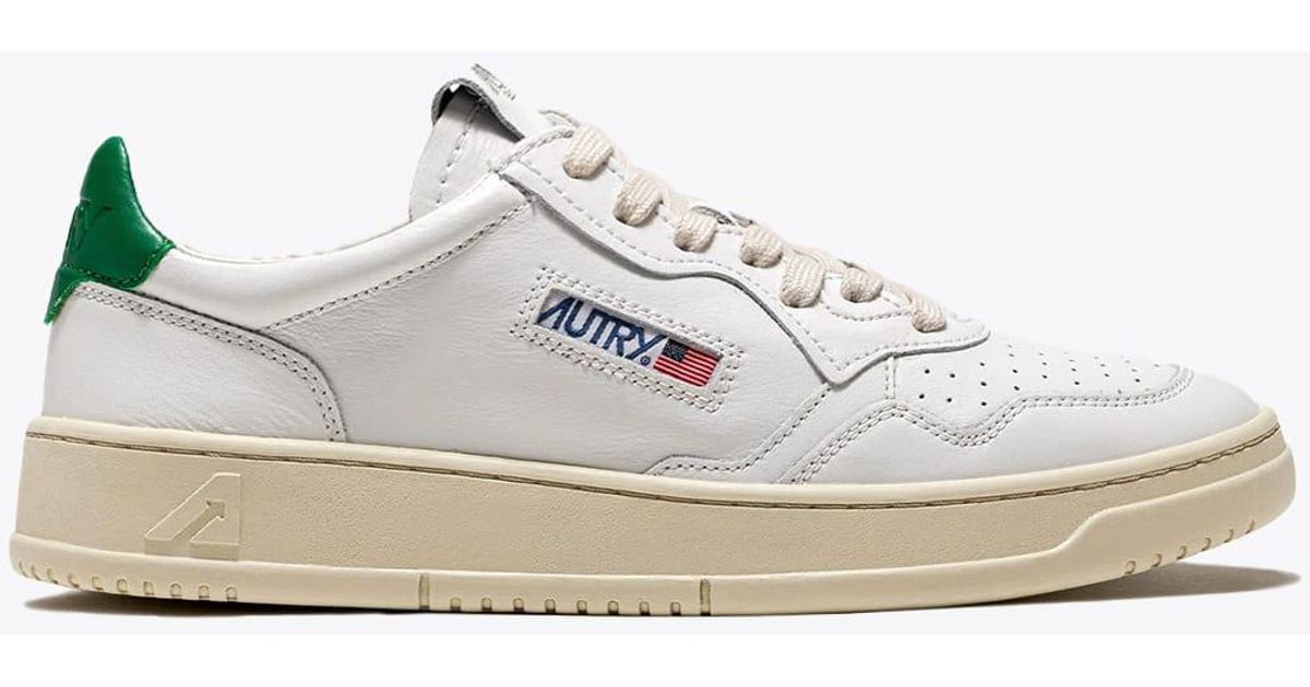autry low sneakers in white leather and suede