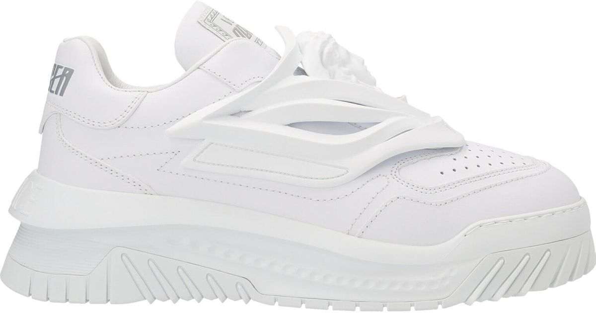 Versace Leather Odyssey Sneakers in White for Men Save 48 Lyst