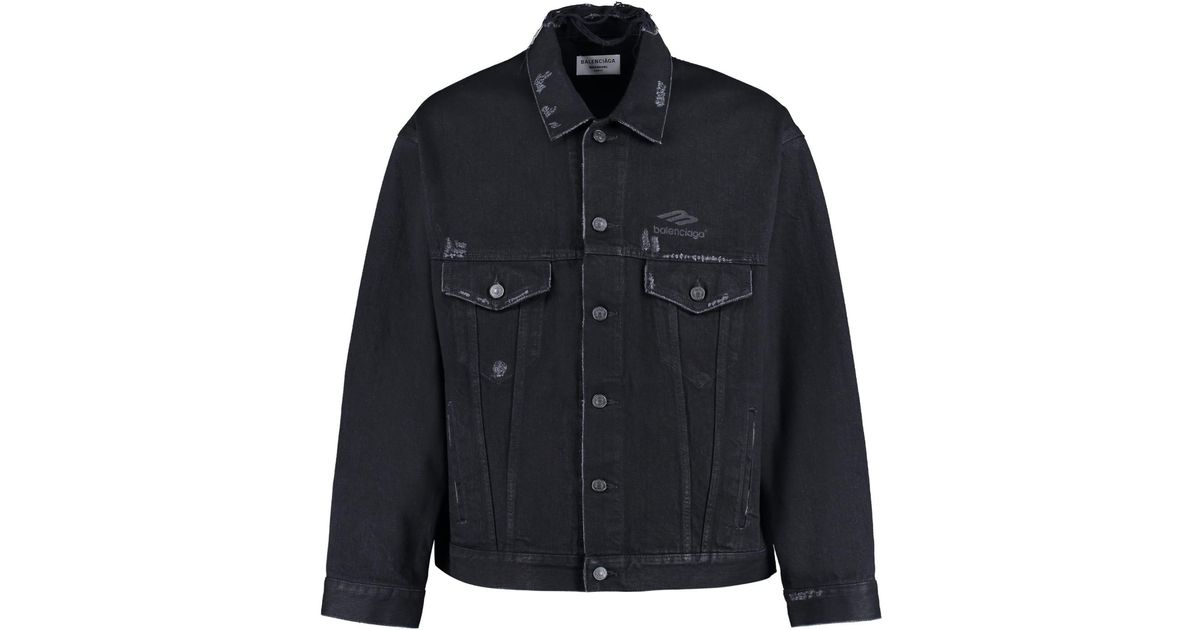 Balenciaga Denim Jacket in Blue for Men Lyst