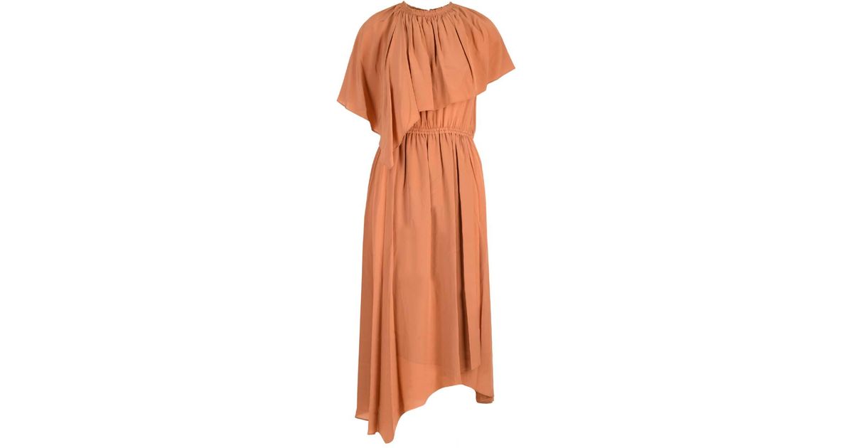 Ulla Johnson Thalia Midi Dress in Orange | Lyst