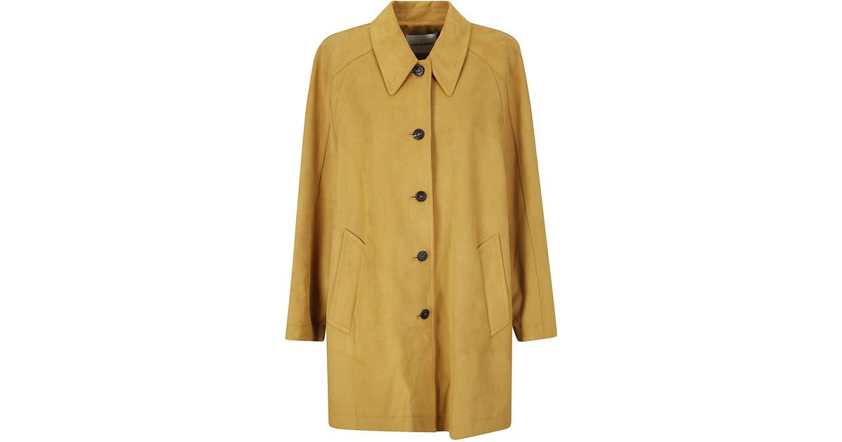 Low Classic Suede Half Coat in Yellow | Lyst
