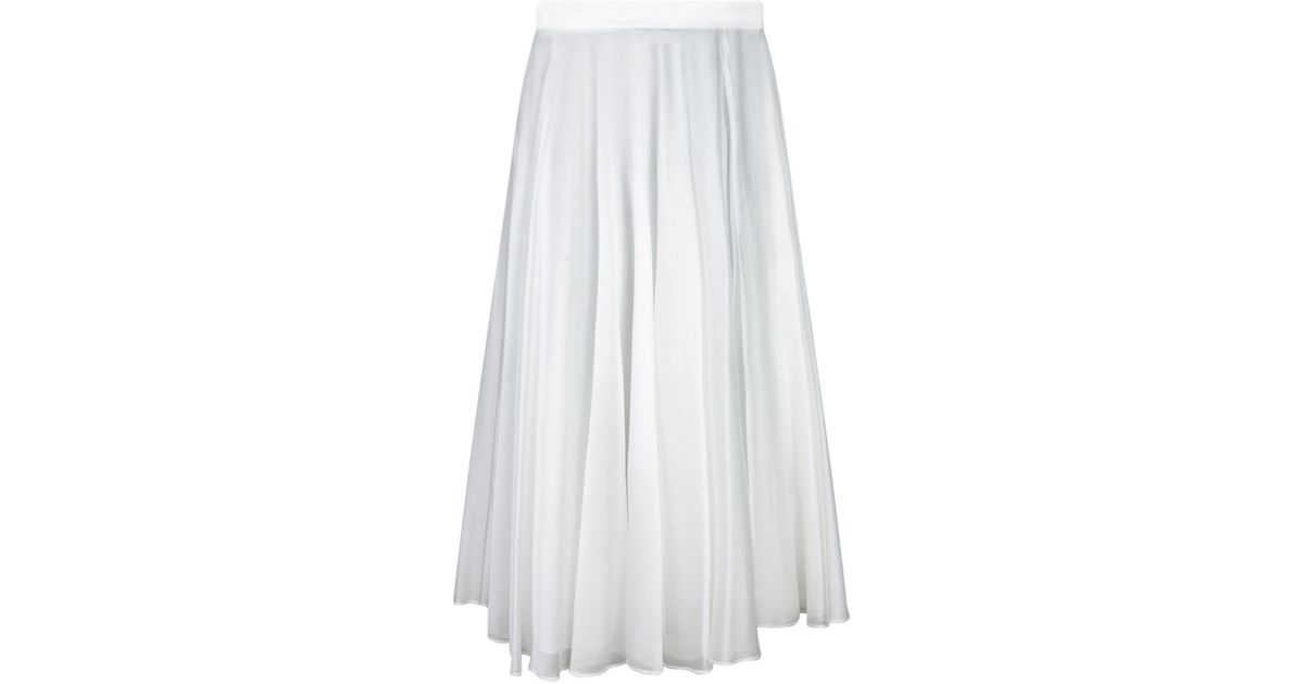スカート Blanca Vita Pleated White Midi Skirt In Lightweight Muslin Blanca Vita Pleated White Skirt In Lightweight Muslin | THE LIST