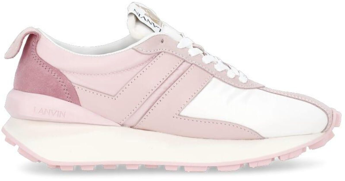 Lanvin Leather Bumpr Sneakers in Light Pink (Pink) - Save 6% | Lyst