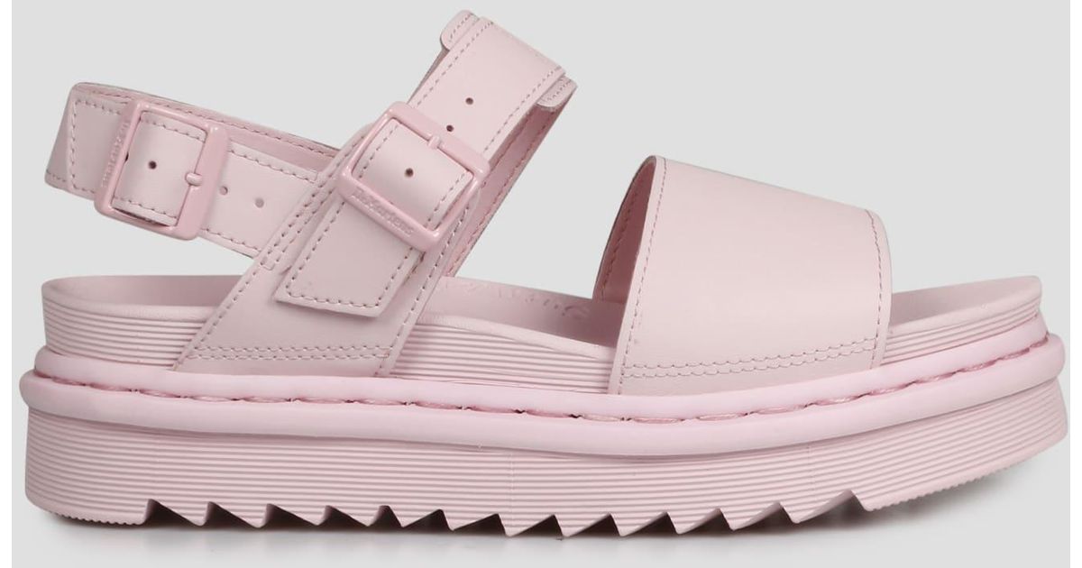 Dr. Martens Leather Voss Mono Sandals in Pink & Purple (Pink) | Lyst