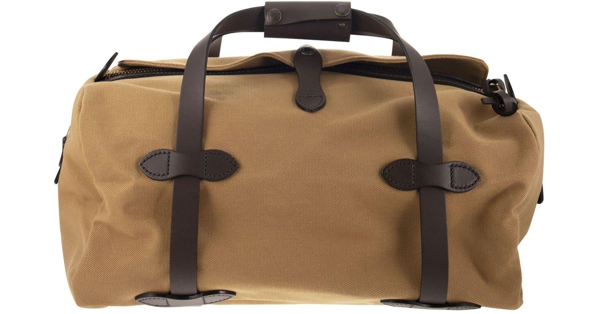Filson Duffle Small Duffle Bag With Leather Trim in Brown for Men Lyst
