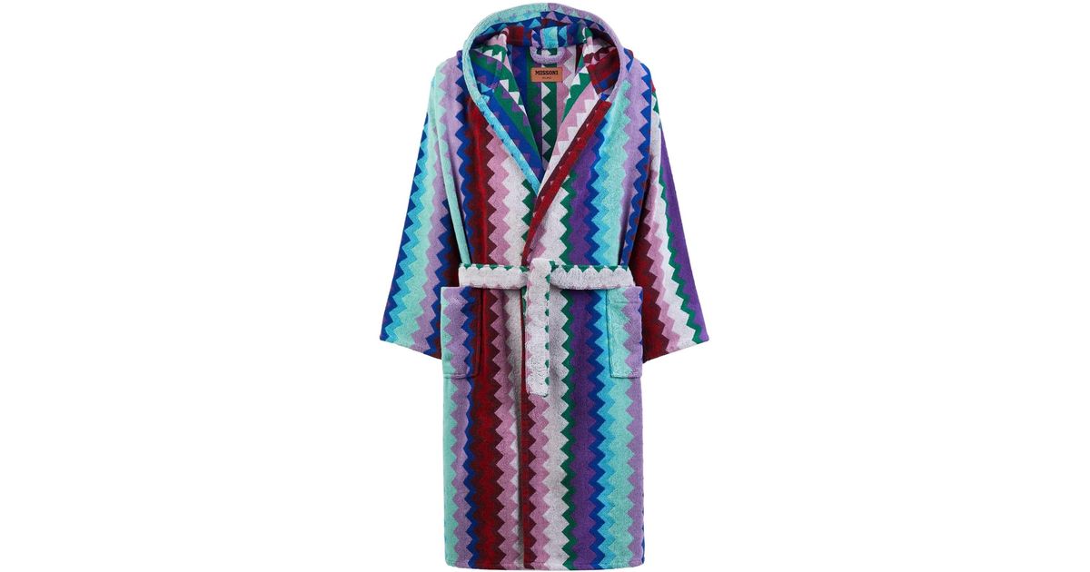 Missoni Chantal Bathrobe in Blue Lyst