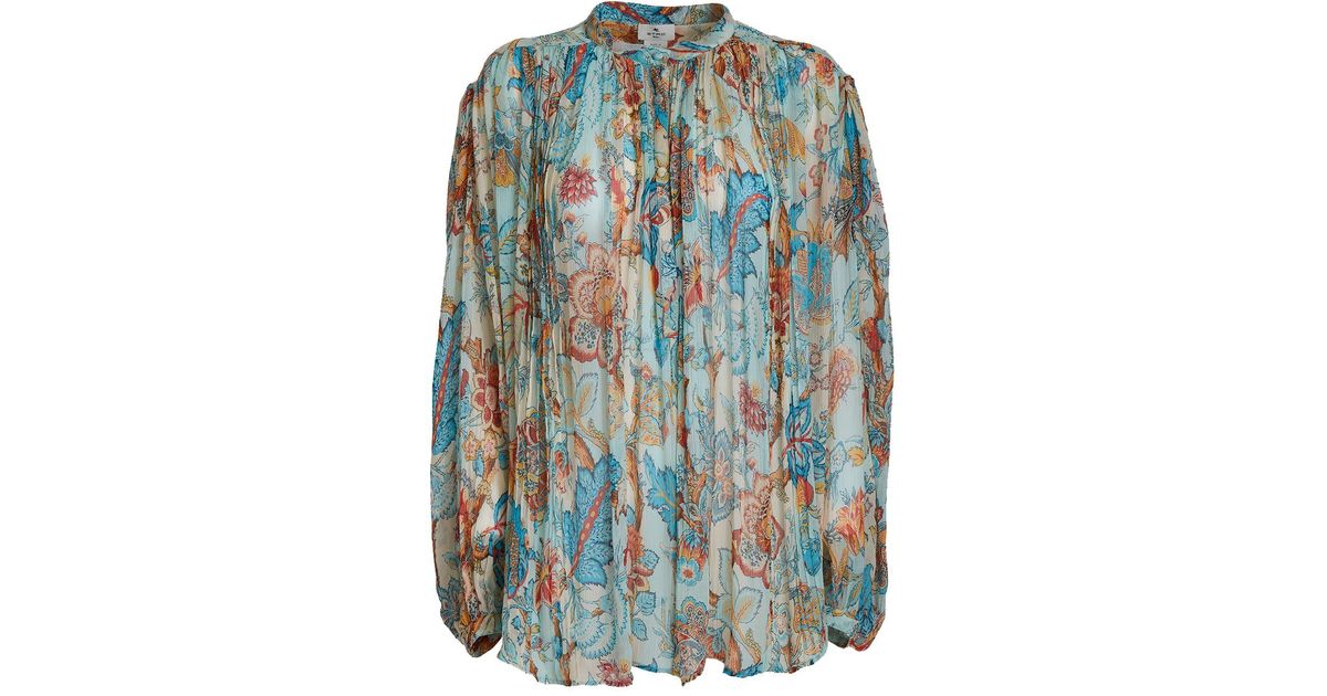 ETRO wrap-effect silk blouse - White