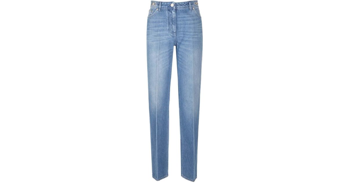 Versace Straight Denim in Blue Lyst