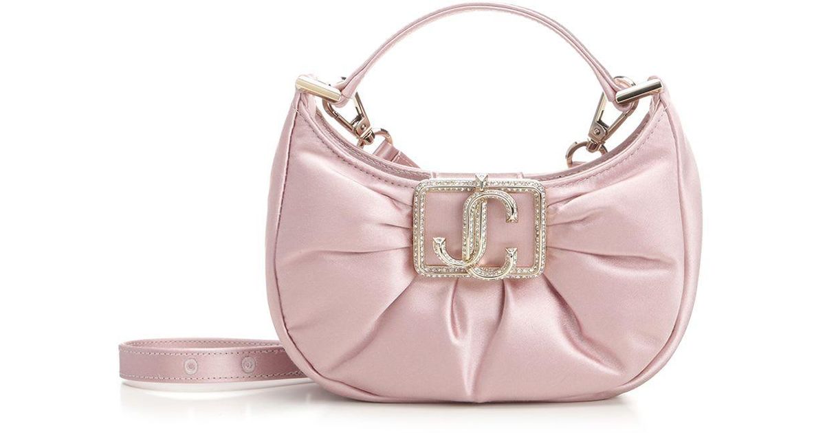 Jimmy Choo Edie Hobo Mini Handbags Rose in Pink | Lyst
